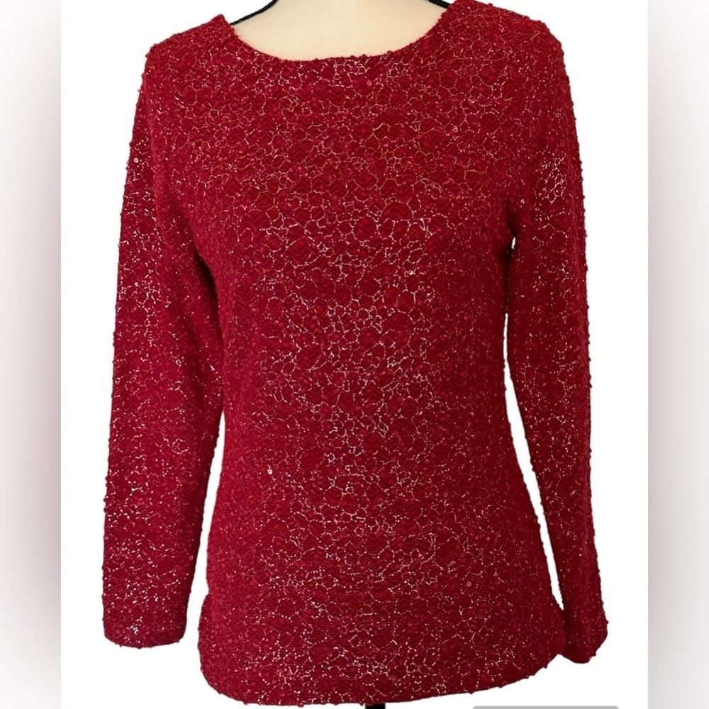 Jennifer Lopes red sweater size M